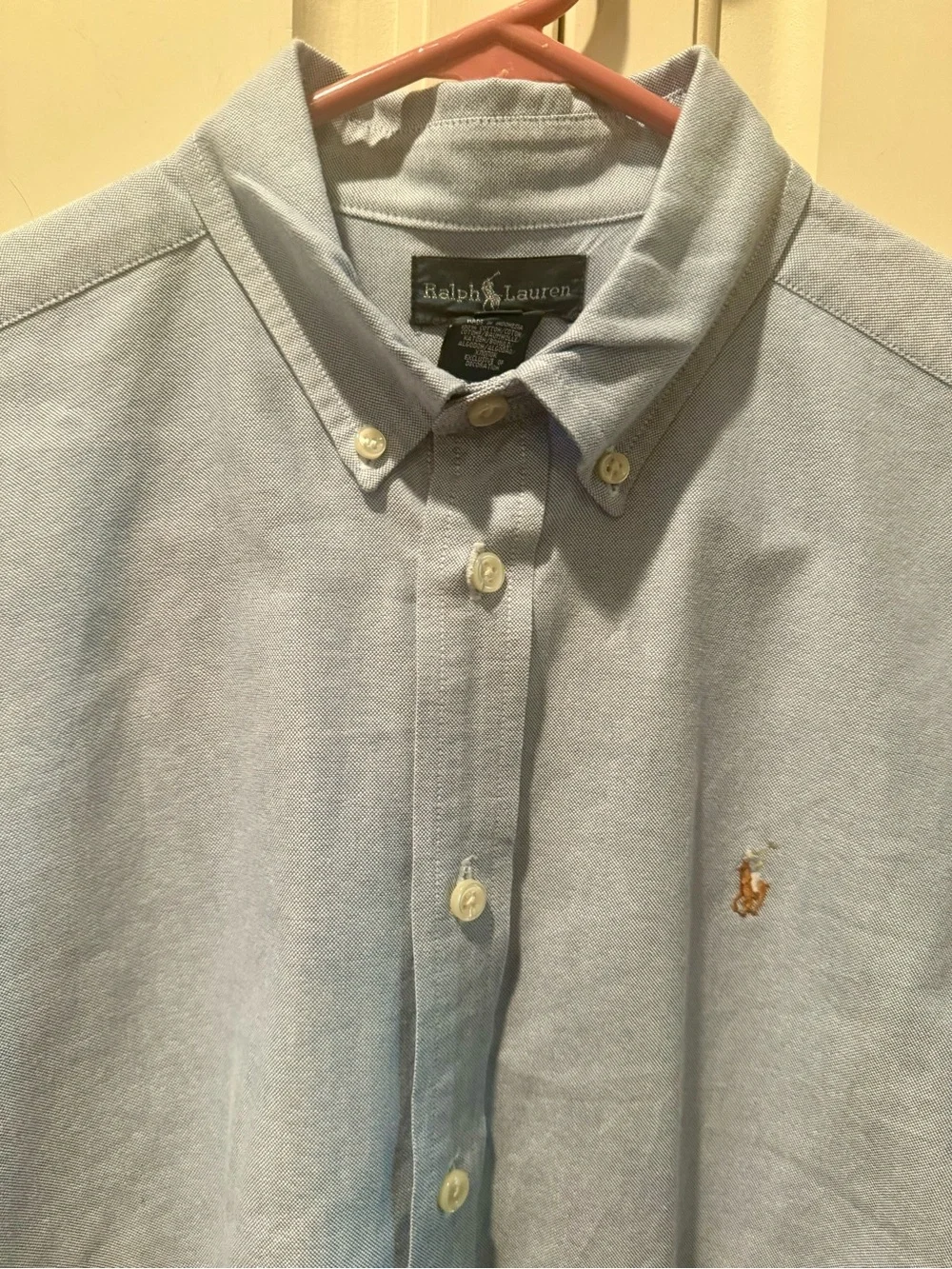 Boy’s Ralph Lauren Blue Button Down Long Sleeve Shirt - 100% Cotton - Size 16